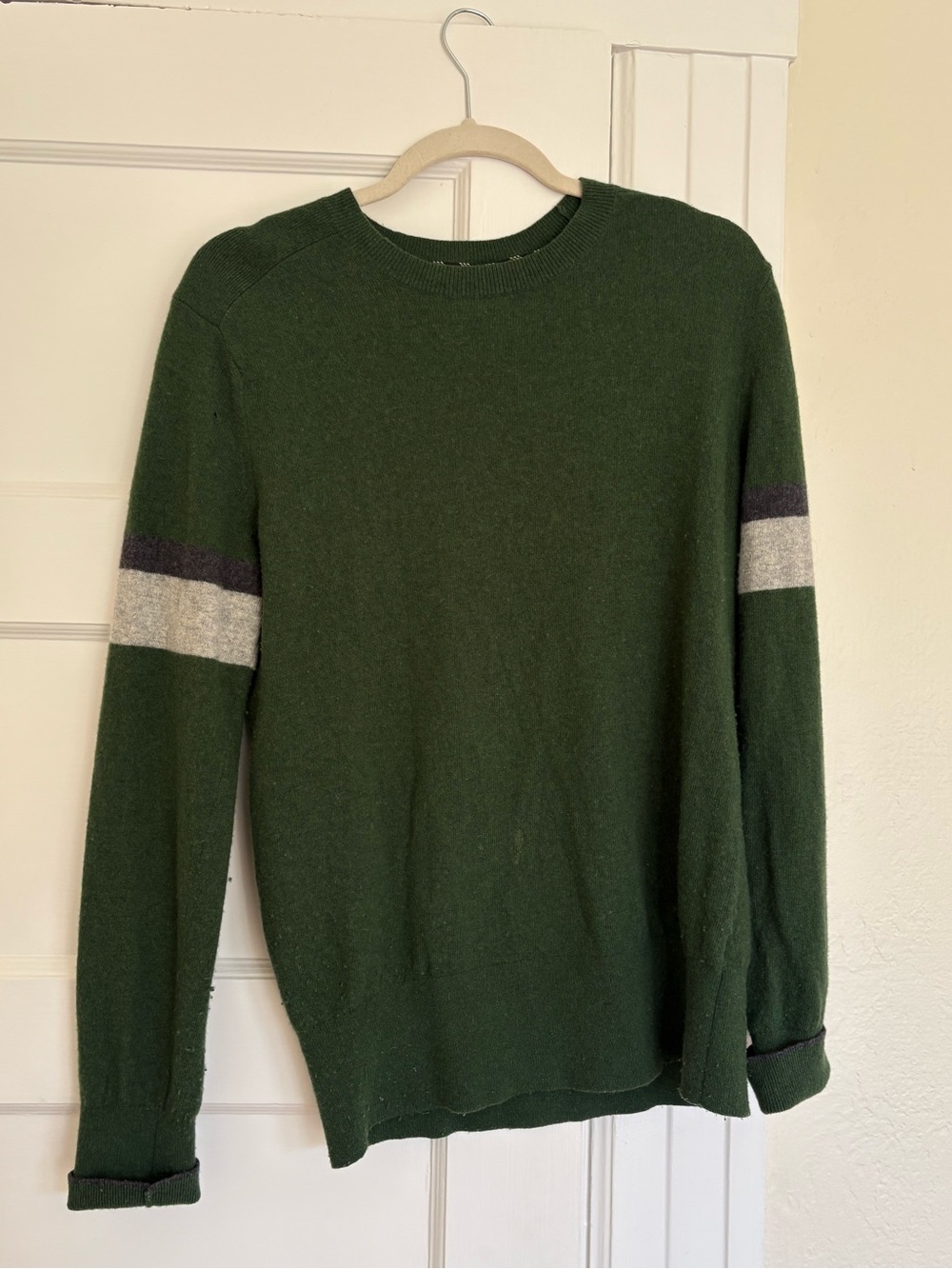Banana Republic Dark Green Wool Crewneck Sweater